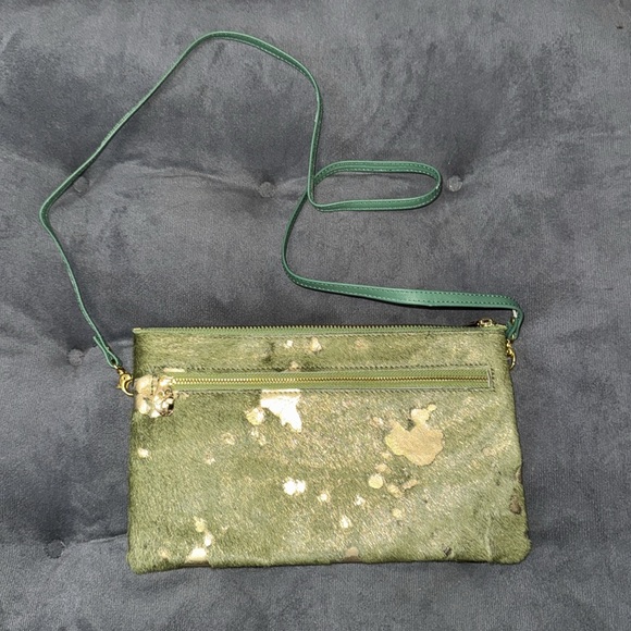 Painted cowhide crossbody bag/wristlet - Picture 2 of 5